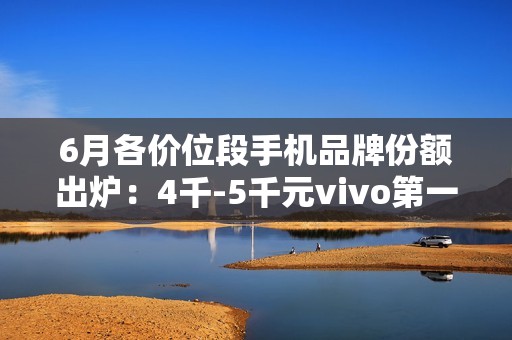 6月各价位段手机品牌份额出炉：4千-5千元vivo第一