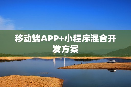 移动端APP+小程序混合开发方案