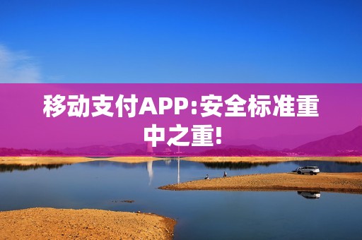 移动支付APP:安全标准重中之重!