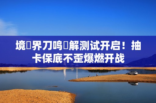 境・界刀鸣卍解测试开启！抽卡保底不歪爆燃开战