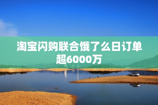 淘宝闪购联合饿了么日订单超6000万