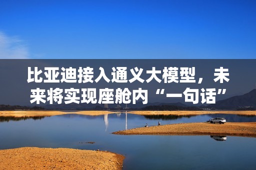 比亚迪接入通义大模型，未来将实现座舱内“一句话”买票点单