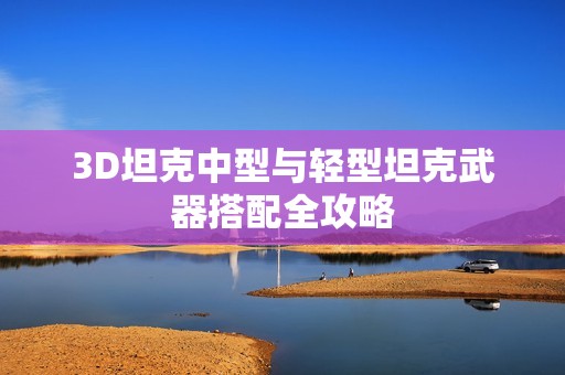 3D坦克中型与轻型坦克武器搭配全攻略