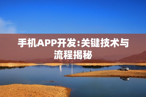 手机APP开发:关键技术与流程揭秘