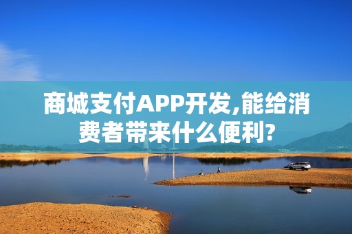 商城支付APP开发,能给消费者带来什么便利?