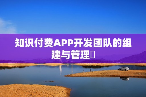 知识付费APP开发团队的组建与管理‌