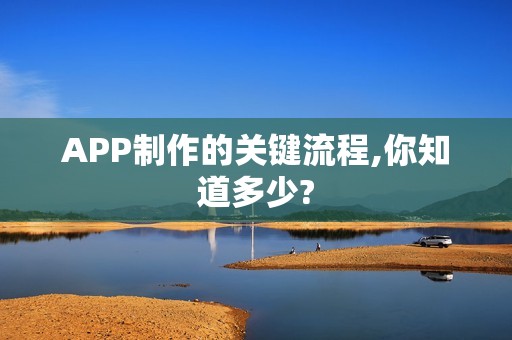 APP制作的关键流程,你知道多少?
