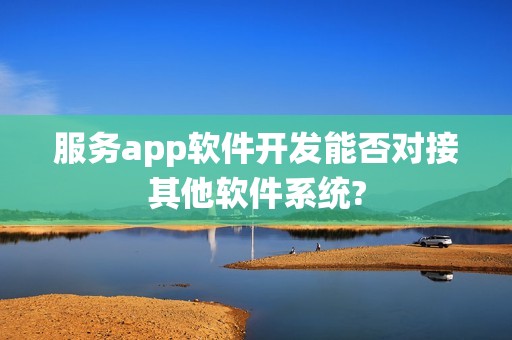 服务app软件开发能否对接其他软件系统?