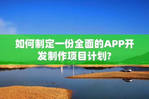 如何制定一份全面的APP开发制作项目计划?