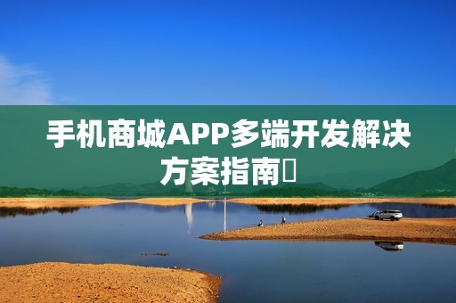 手机商城APP多端开发解决方案指南‌