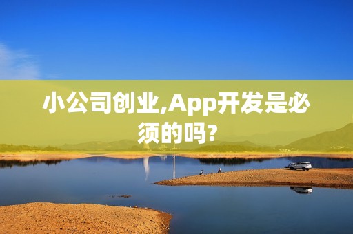 小公司创业,App开发是必须的吗?