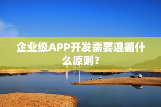 企业级APP开发需要遵循什么原则？