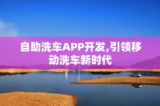 自助洗车APP开发,引领移动洗车新时代