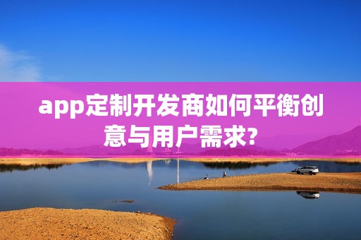 app定制开发商如何平衡创意与用户需求?