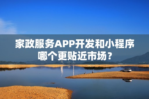 家政服务APP开发和小程序哪个更贴近市场？