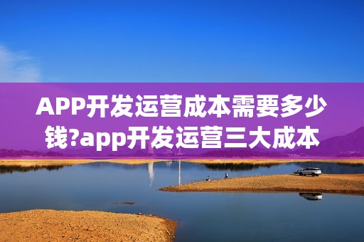 APP开发运营成本需要多少钱?app开发运营三大成本