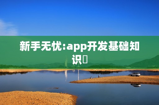 新手无忧:app开发基础知识‌