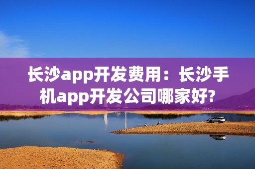 长沙app开发费用：长沙手机app开发公司哪家好?