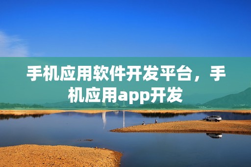 手机应用软件开发平台，手机应用app开发