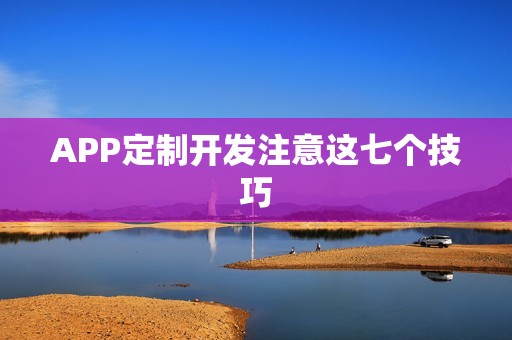 APP定制开发注意这七个技巧