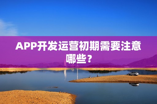 APP开发运营初期需要注意哪些？