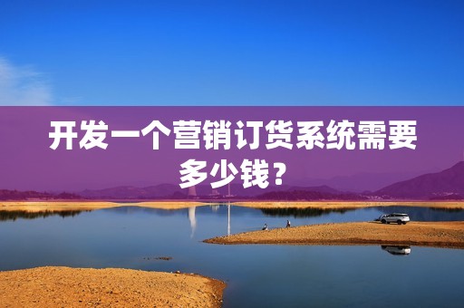 开发一个营销订货系统需要多少钱？
