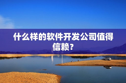 什么样的软件开发公司值得信赖？