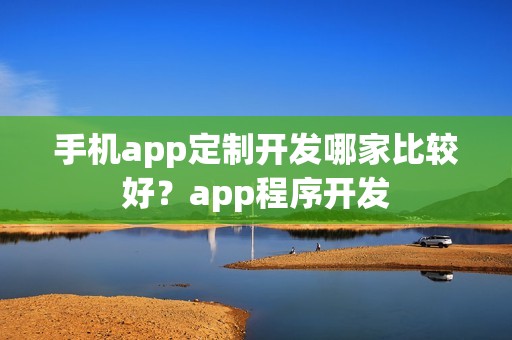 手机app定制开发哪家比较好？app程序开发