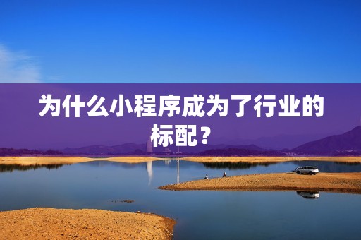 为什么小程序成为了行业的标配？
