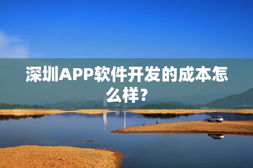 深圳APP软件开发的成本怎么样？