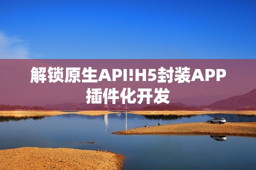 解锁原生API!H5封装APP插件化开发