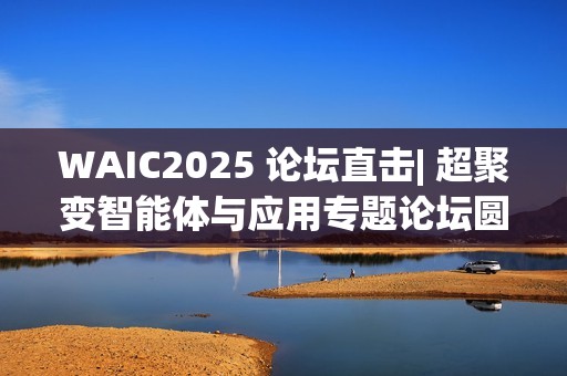 WAIC2025 论坛直击| 超聚变智能体与应用专题论坛圆满召开