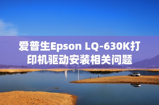 爱普生Epson LQ-630K打印机驱动安装相关问题