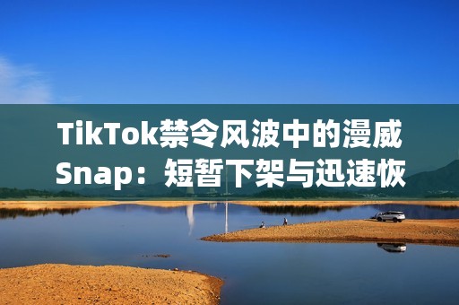 TikTok禁令风波中的漫威Snap：短暂下架与迅速恢复