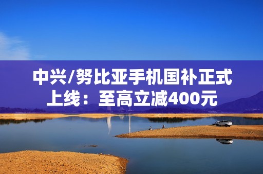 中兴/努比亚手机国补正式上线：至高立减400元