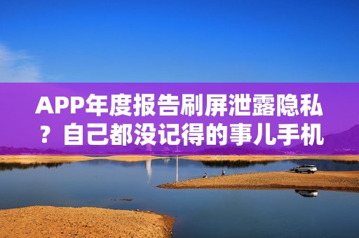 APP年度报告刷屏泄露隐私？自己都没记得的事儿手机APP全知道