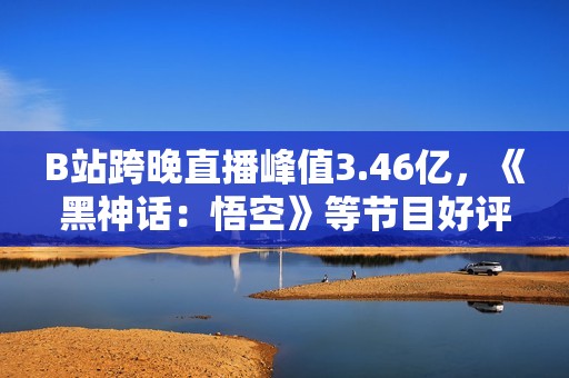 B站跨晚直播峰值3.46亿，《黑神话：悟空》等节目好评如潮