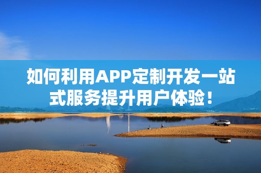 如何利用APP定制开发一站式服务提升用户体验！