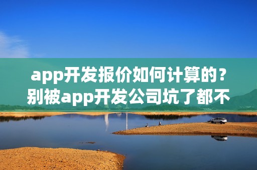 app开发报价如何计算的？别被app开发公司坑了都不知道