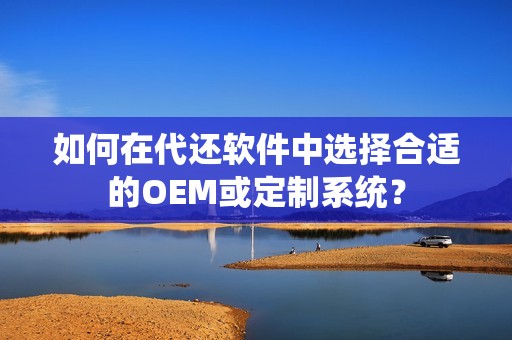 如何在代还软件中选择合适的OEM或定制系统？