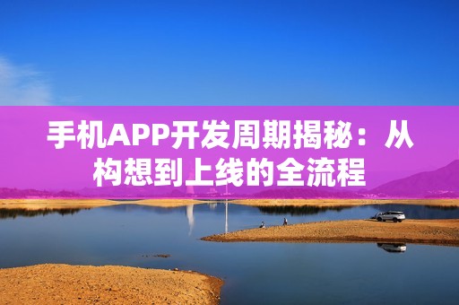 手机APP开发周期揭秘：从构想到上线的全流程
