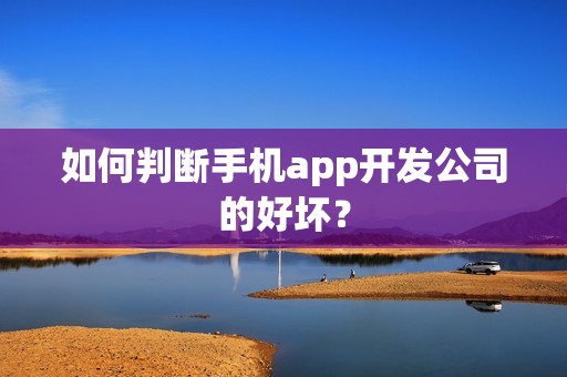 如何判断手机app开发公司的好坏？