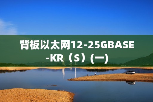 背板以太网12-25GBASE-KR（S）(一)