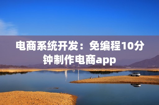 电商系统开发：免编程10分钟制作电商app