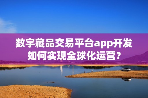 数字藏品交易平台app开发如何实现全球化运营？