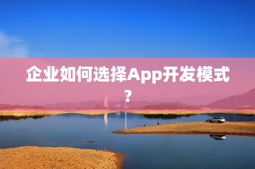 企业如何选择App开发模式?