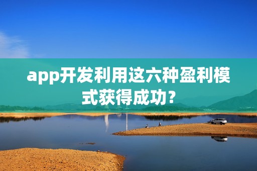 app开发利用这六种盈利模式获得成功？