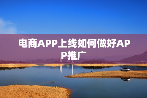 电商APP上线如何做好APP推广