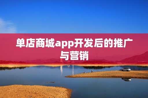 单店商城app开发后的推广与营销