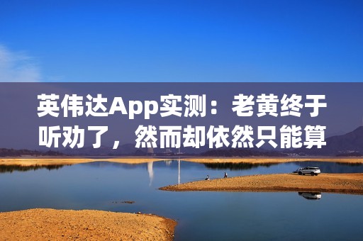 英伟达App实测：老黄终于听劝了，然而却依然只能算半成品？